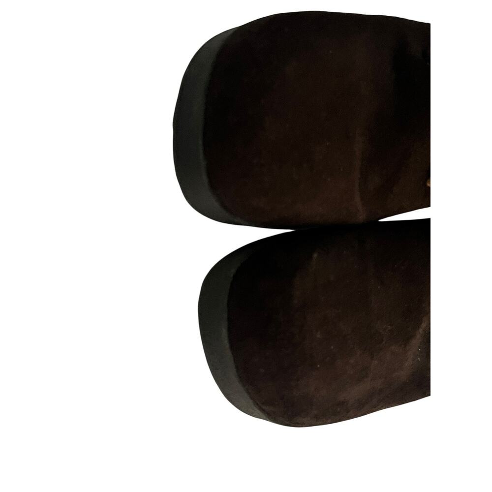 Stephane Kelian PARIS Shearling Ankle Boots •9• Brown Suede Leather Heeled Shoes - Picture 3 of 11